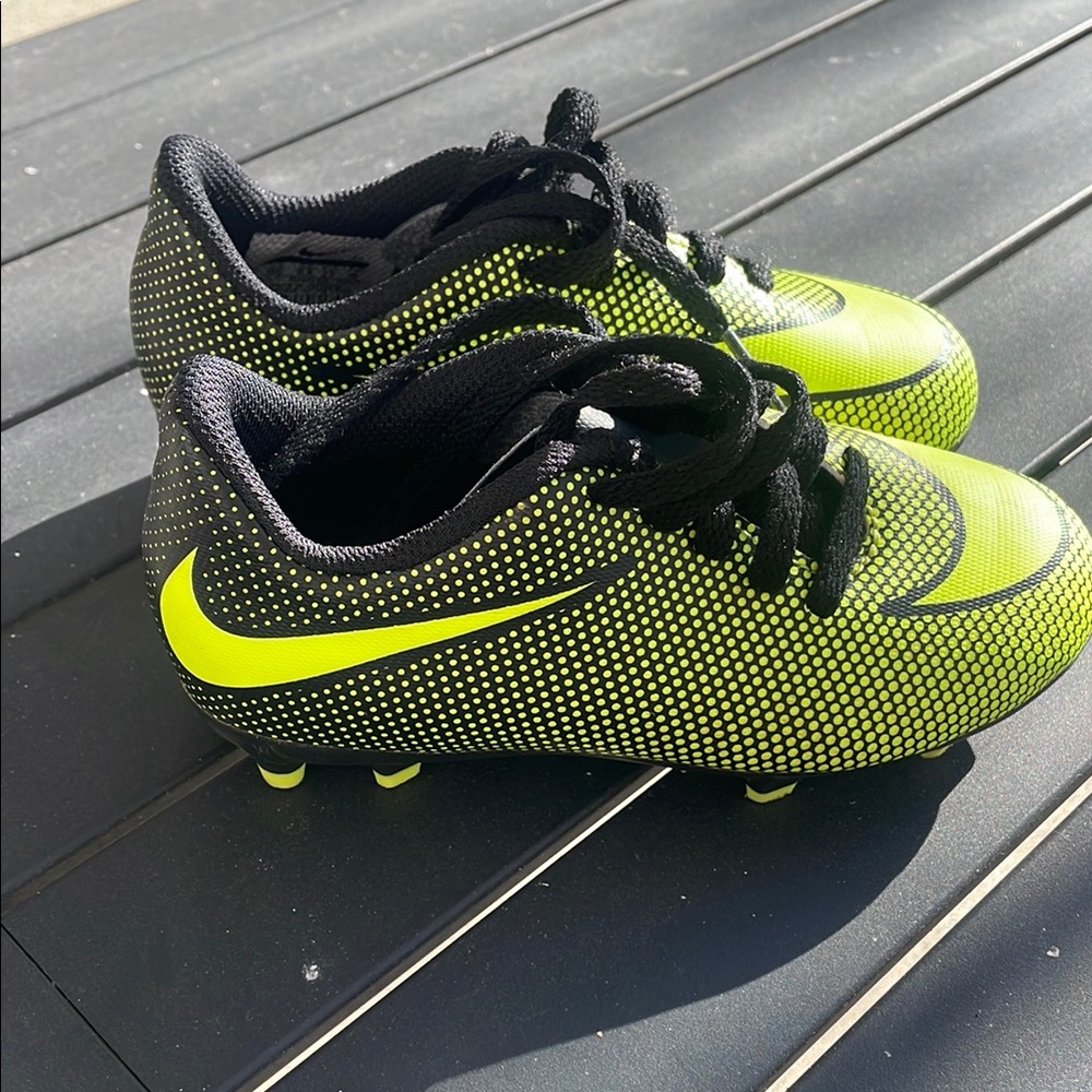 Nike Green and Black cleats Lightweight Performance Design